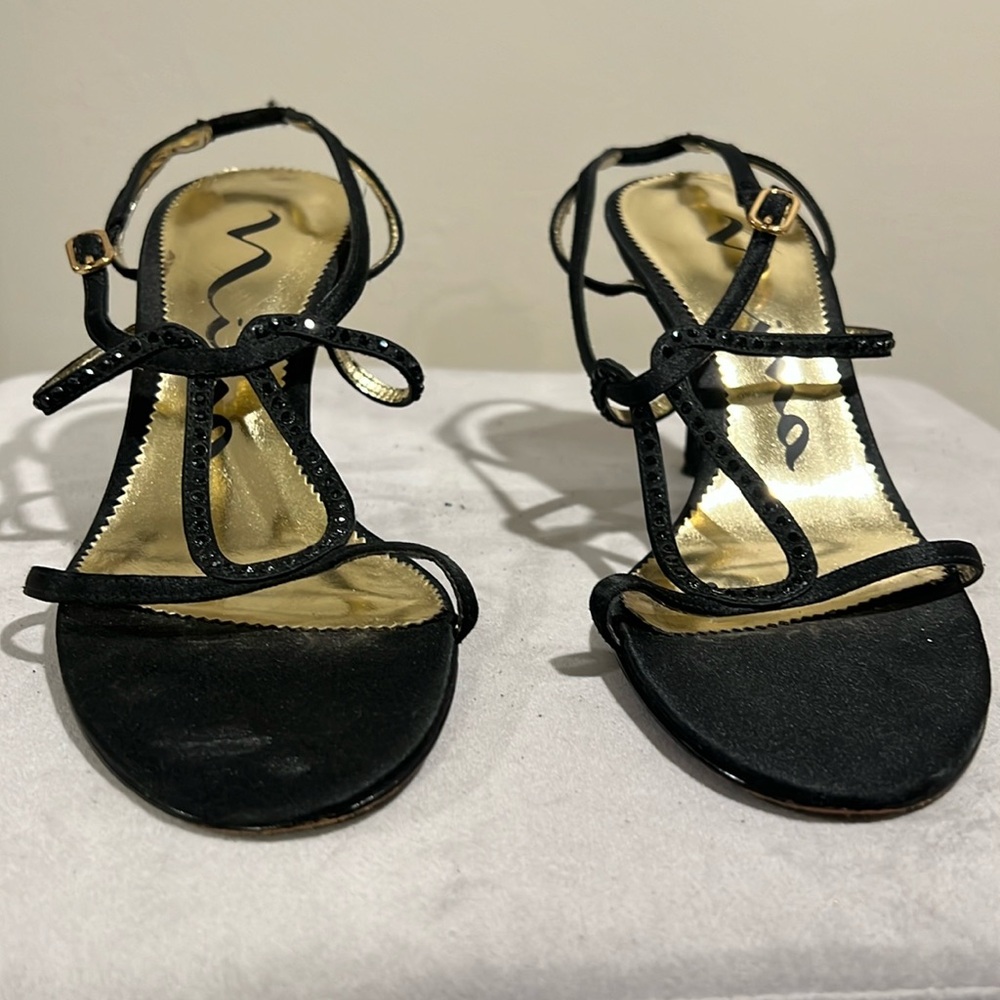 Nina black evening heels, size 6.5